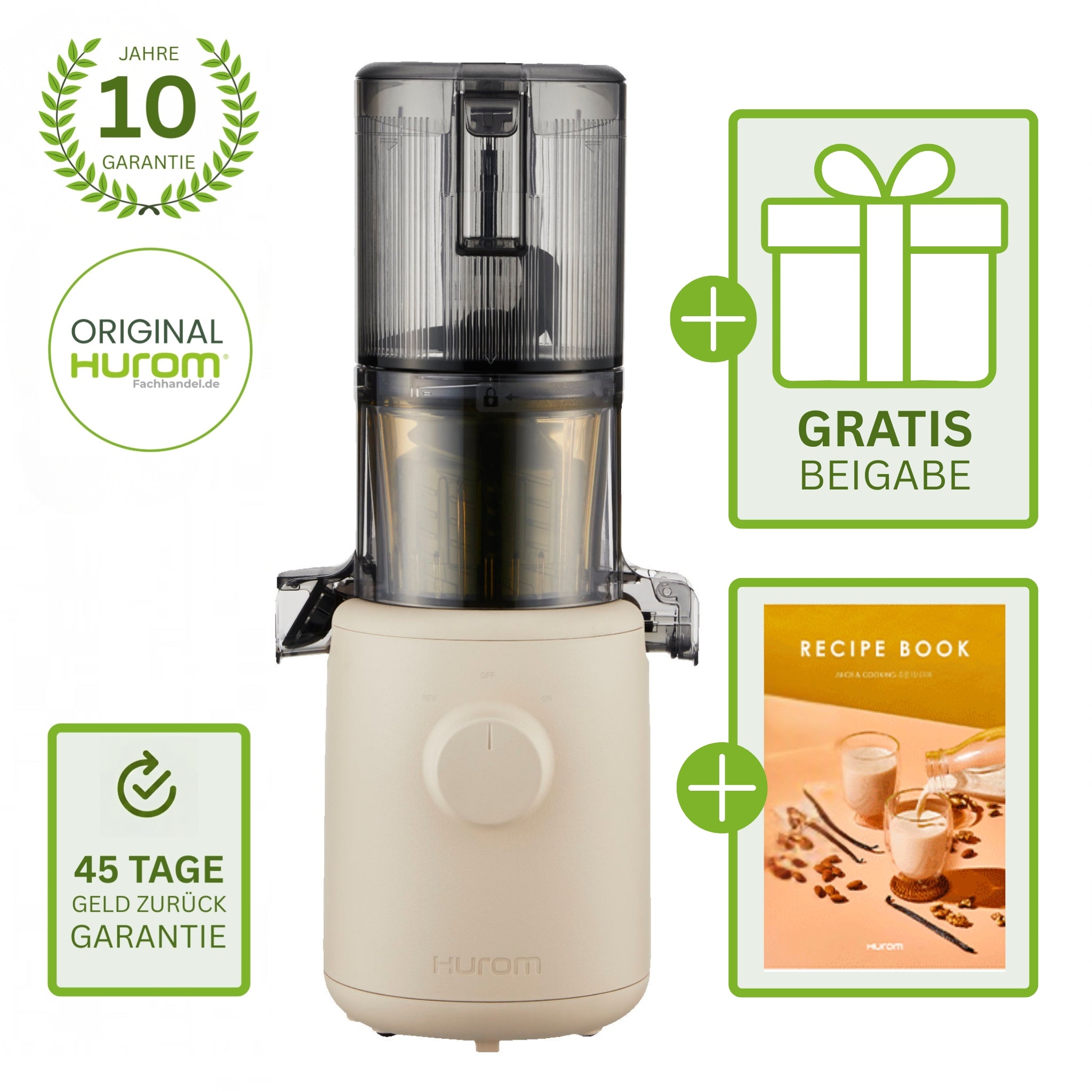 Hurom H310A Beige mit Gratisbeigabe