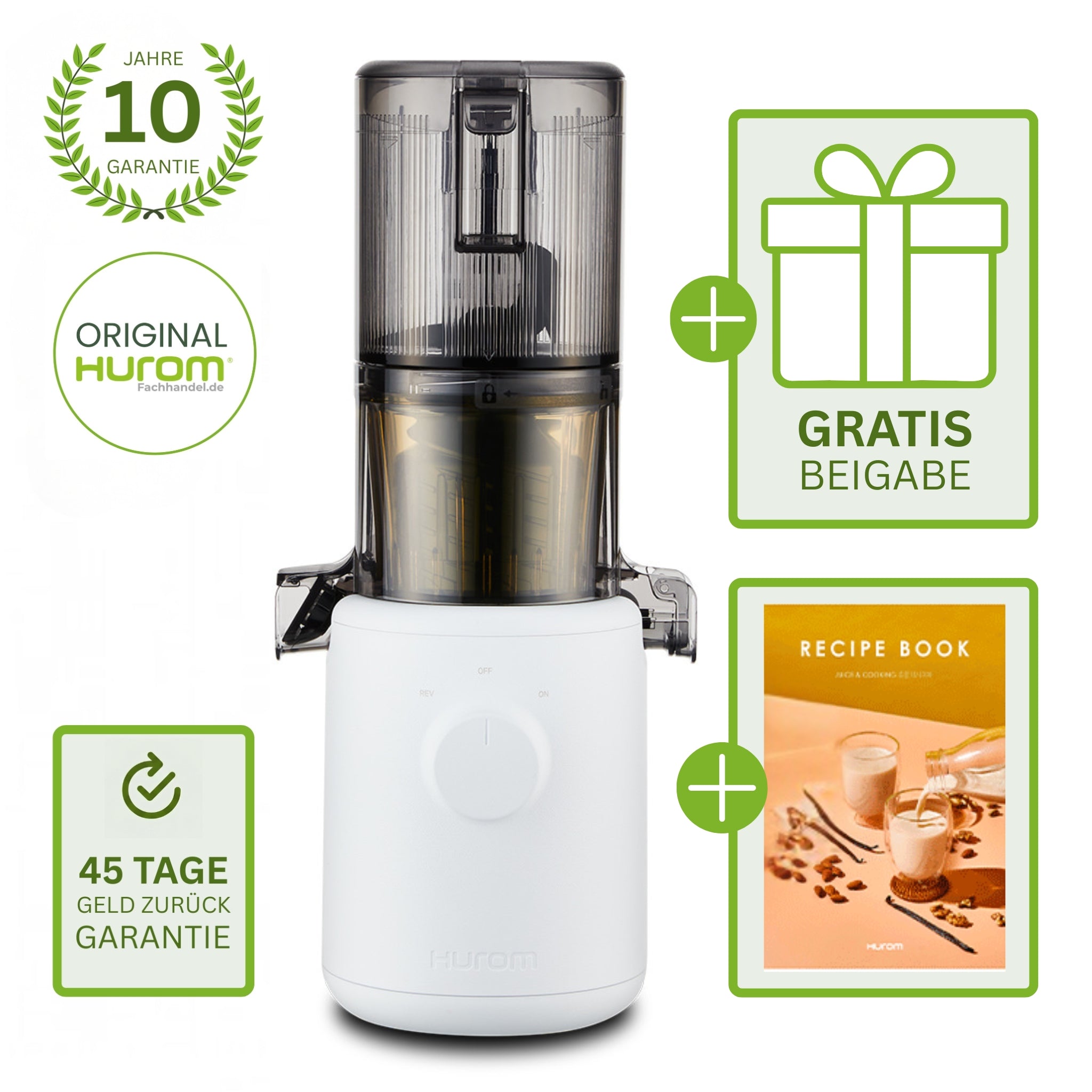 Hurom H310A Weiß mit Gratisbeigabe