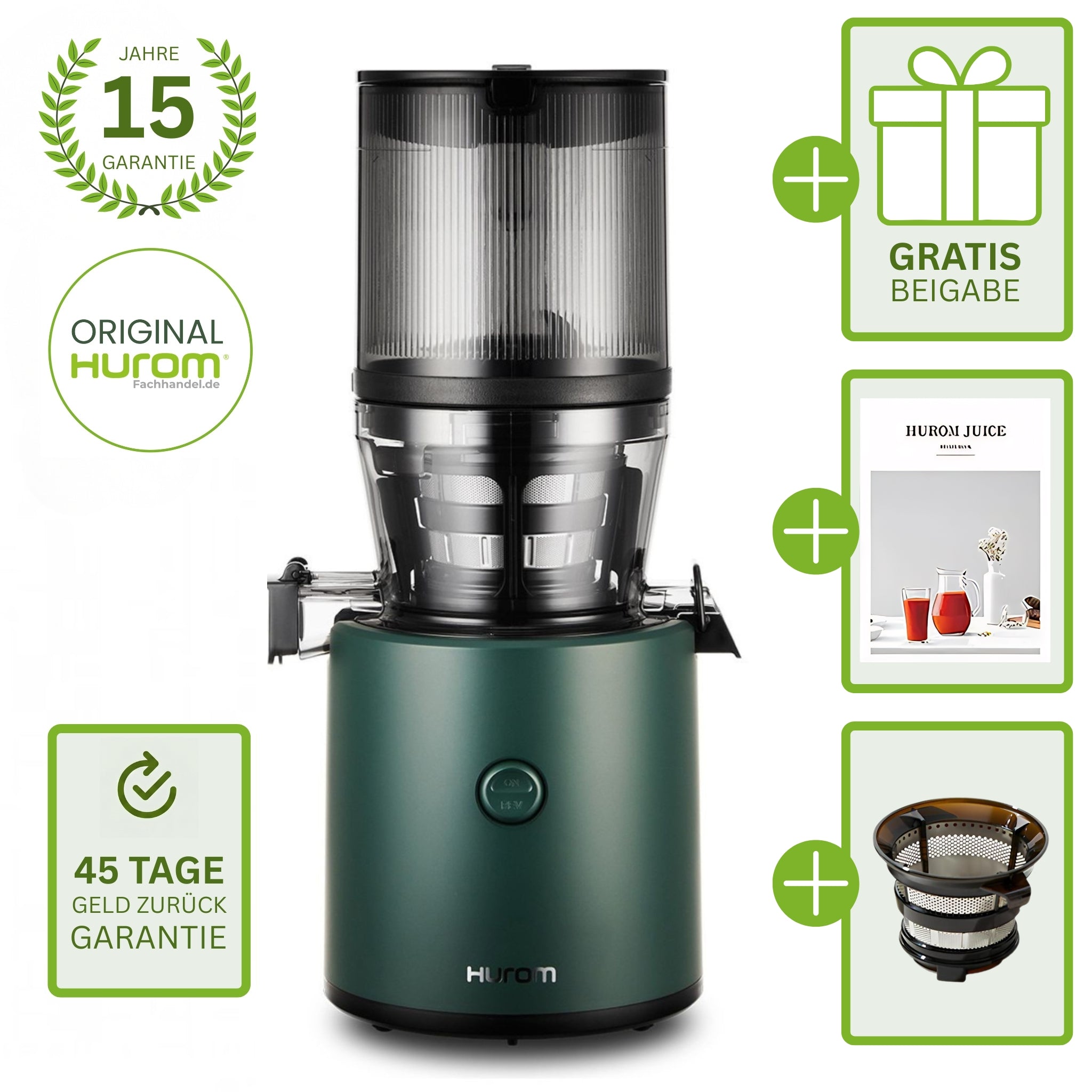 Hurom H320N Kale Green mit Gratisbeigabe