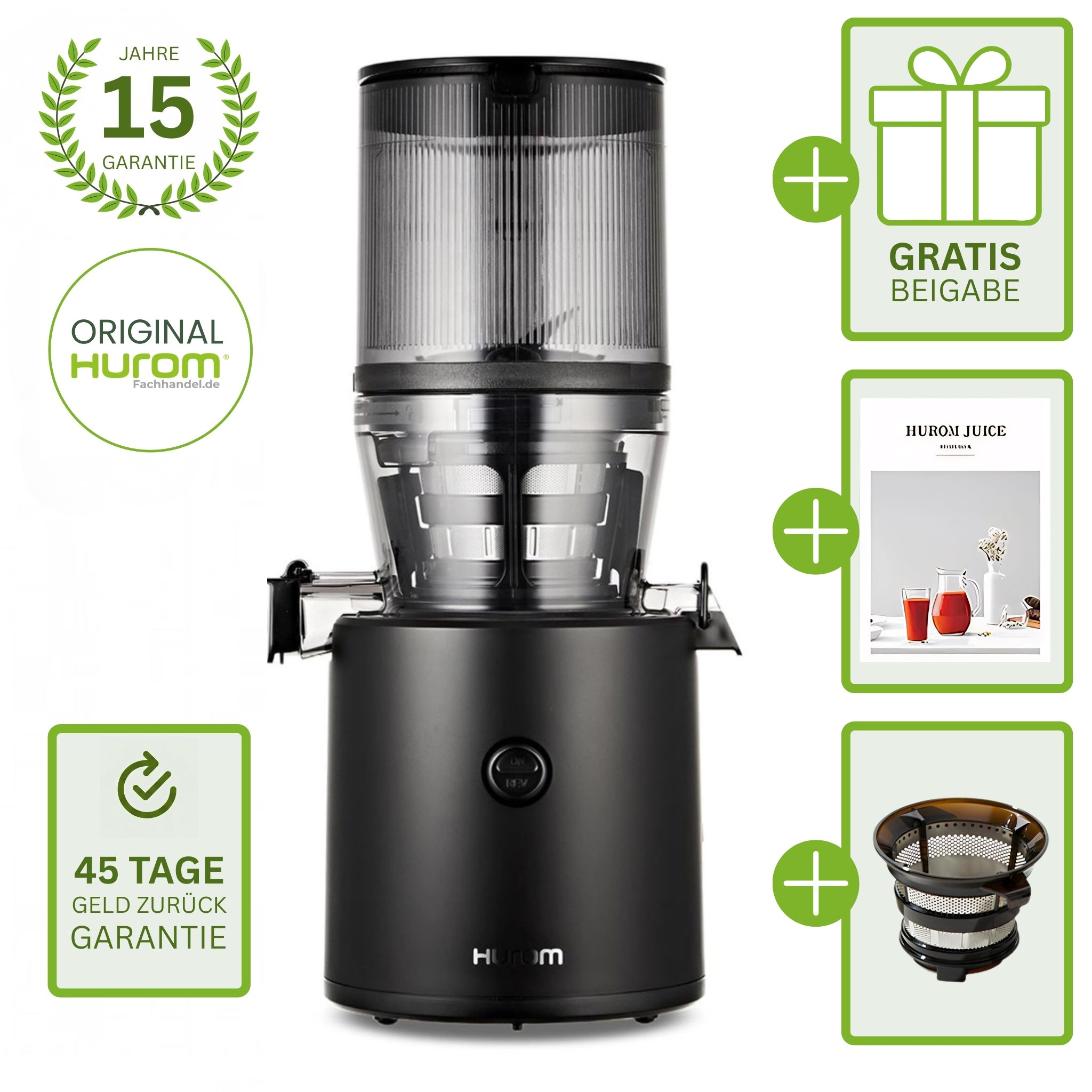 Hurom H320N Schwarz mit Gratisbeigabe