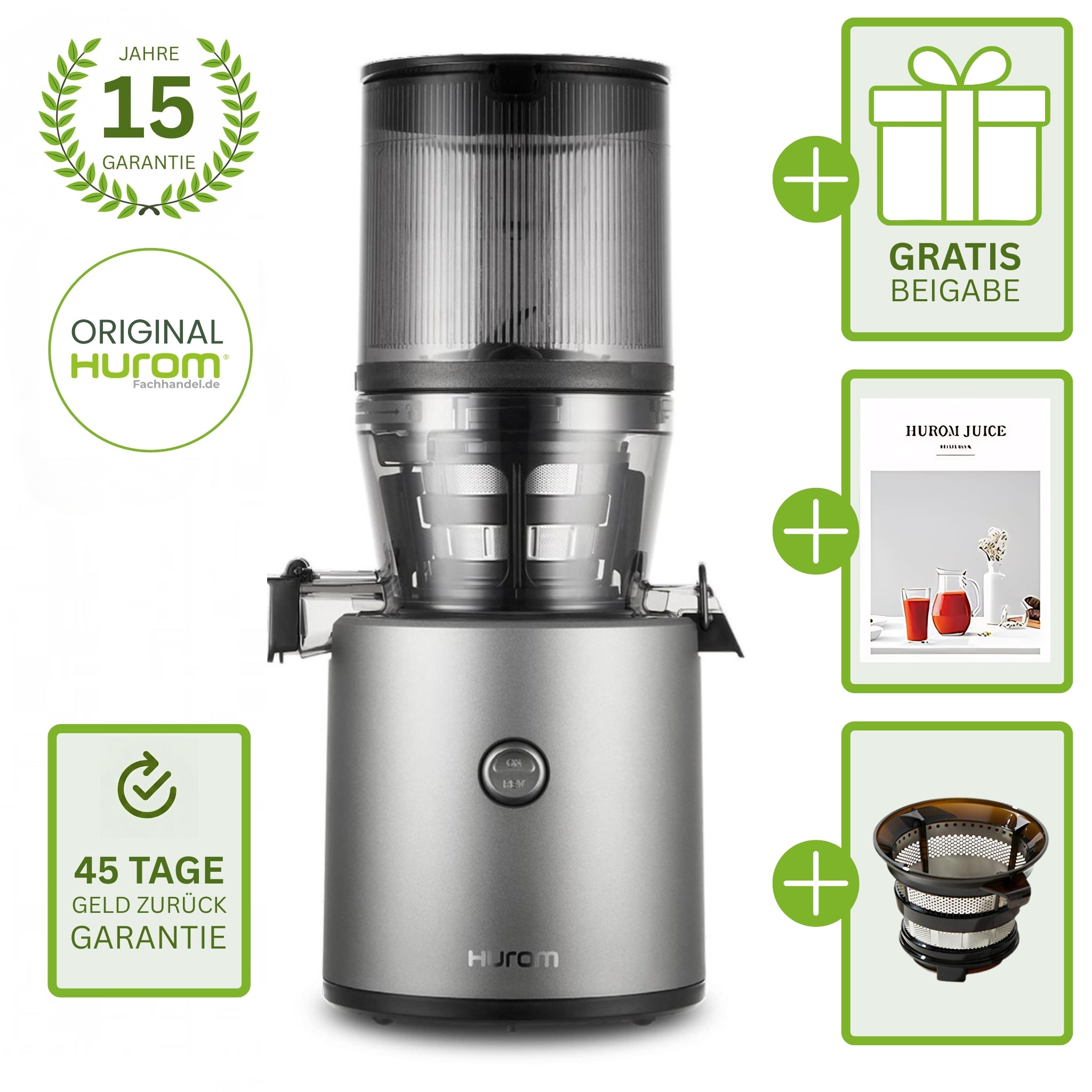 Hurom H320N Titan Grau mit Gratisbeigabe