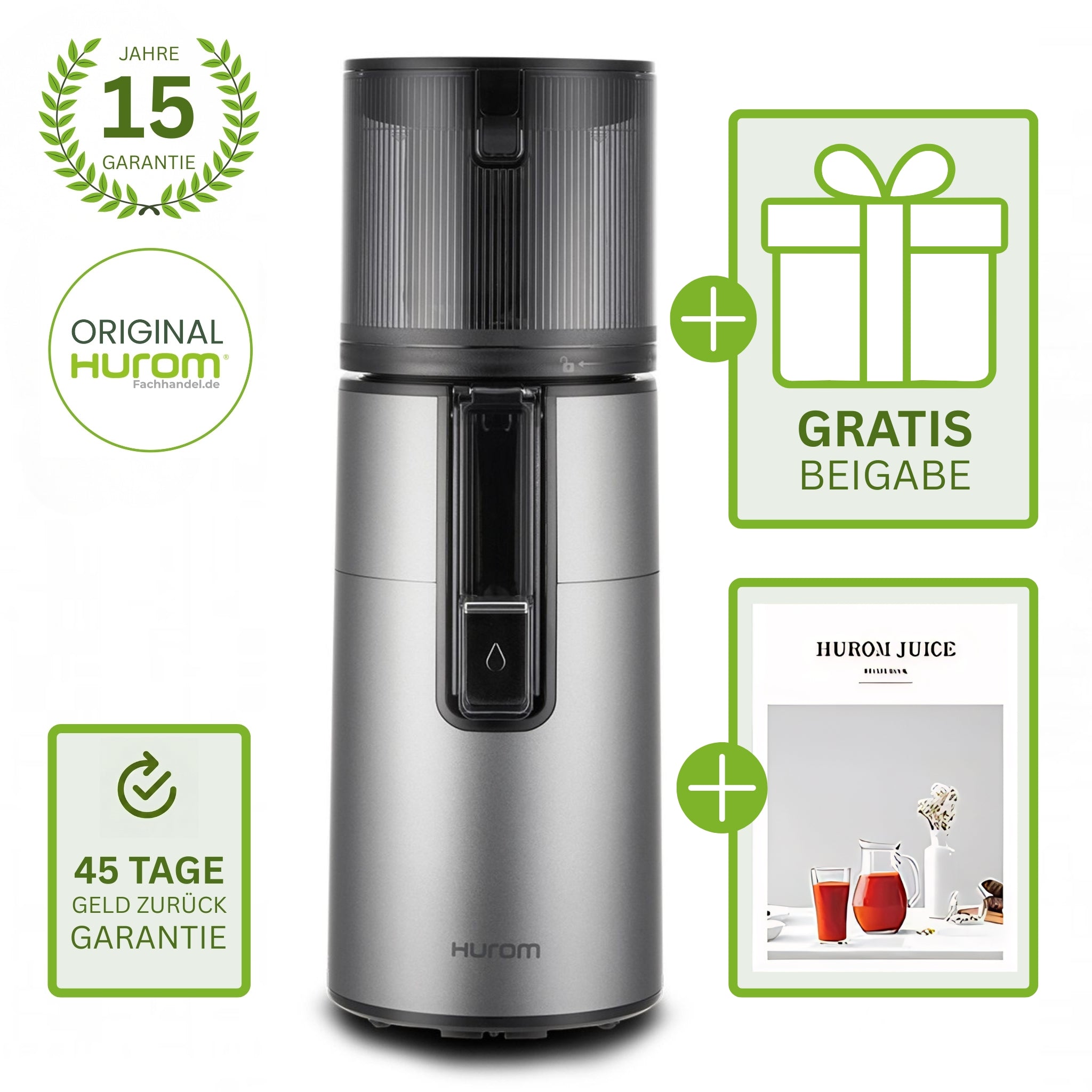Hurom H400 Grau mit Gratisbeigabe