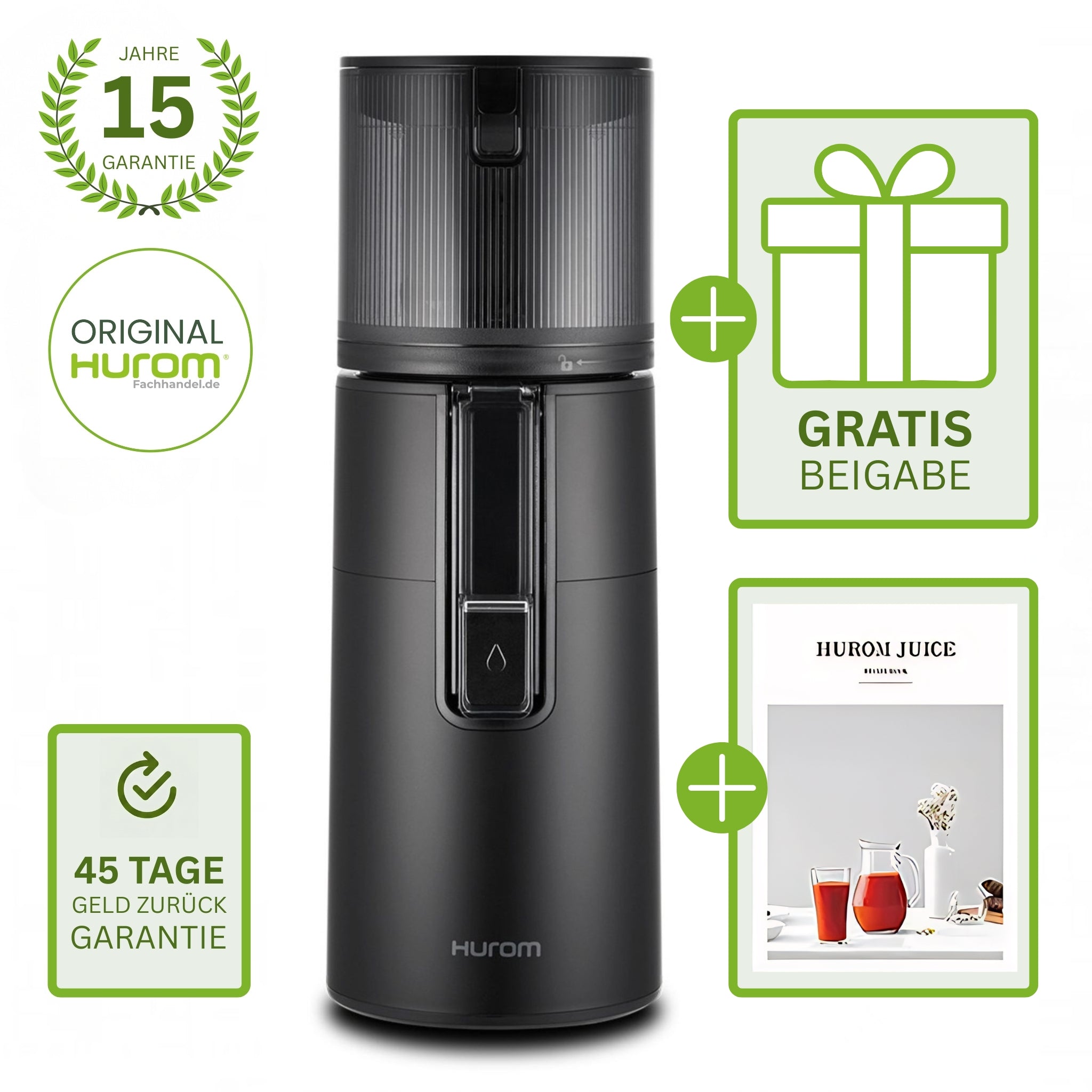 Hurom H400 Schwarz mit Gratisbeigabe