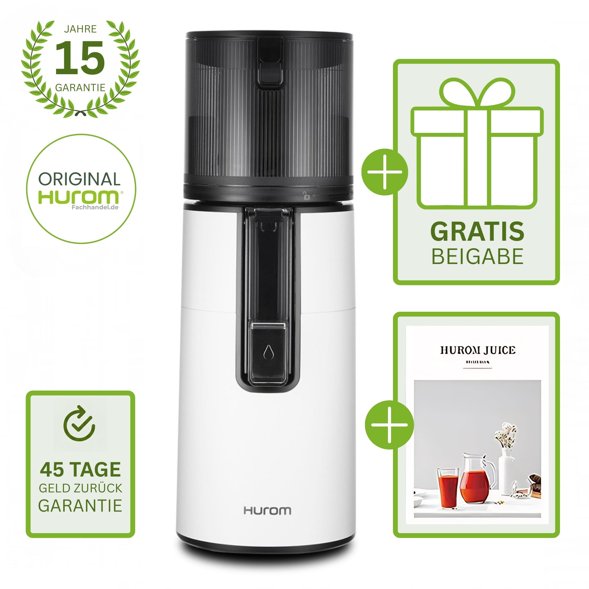 Hurom H400 Weiß mit Gratisbeigabe