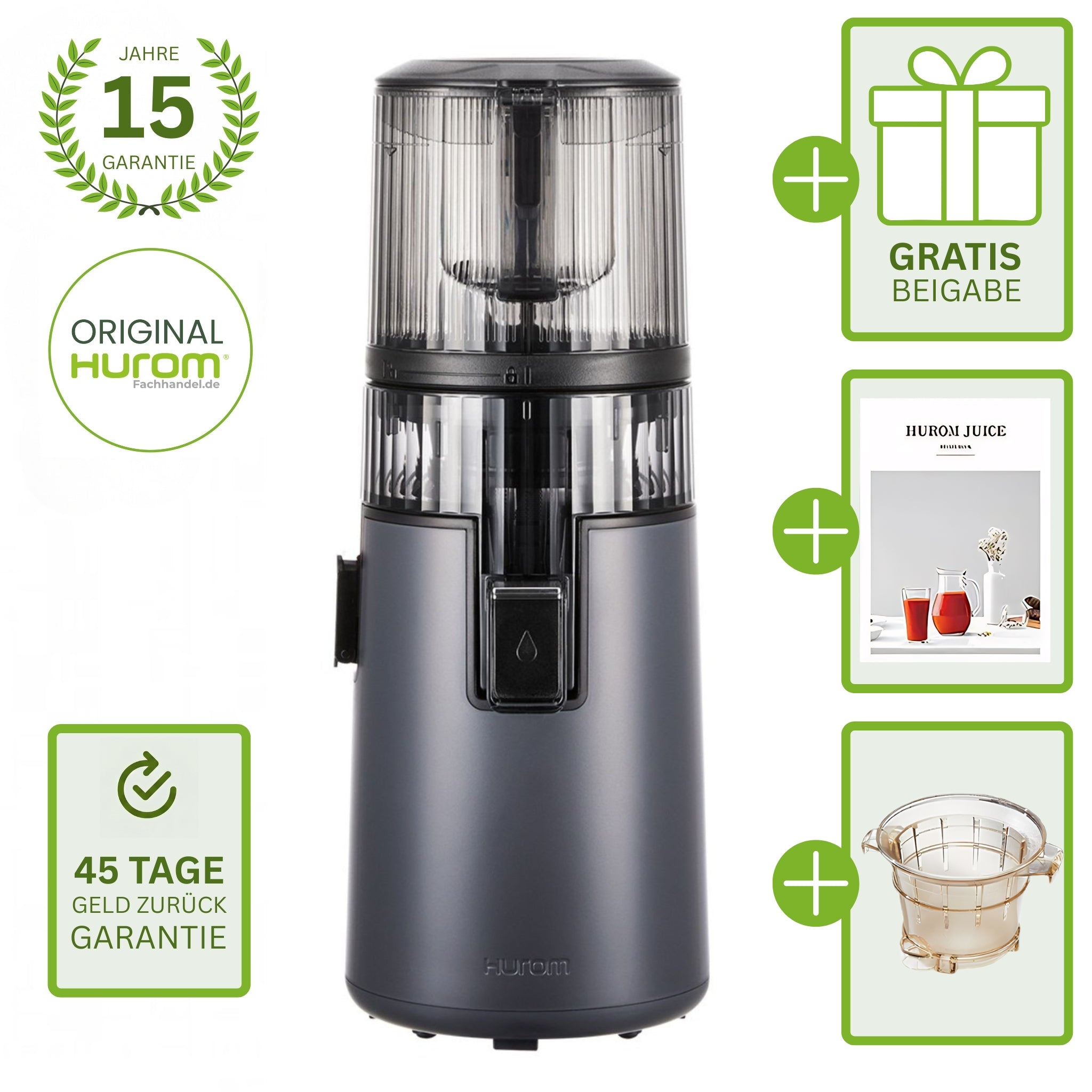 Hurom H70-ST Titan Grau mit Gratisbeigabe