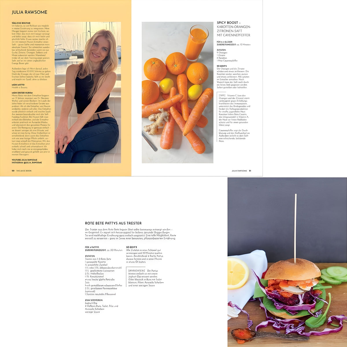 The Juice Book von Hurom Rezeptseiten