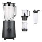 Hurom Standmixer frontal in Milestone Gray mit Lieferumfang