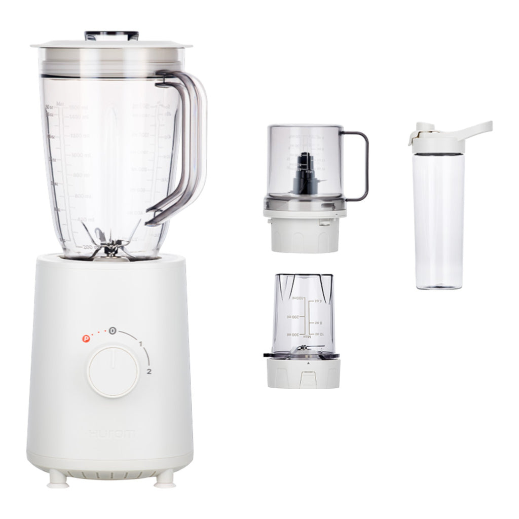 Hurom Standmixer frontal in Mushroom Lieferumfang